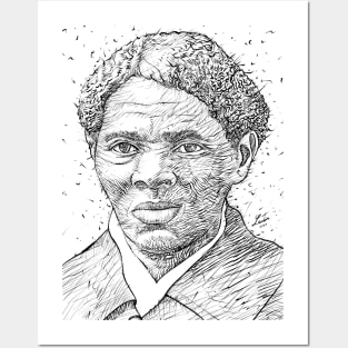 HARRIET TUBMAN ink portrait Posters and Art